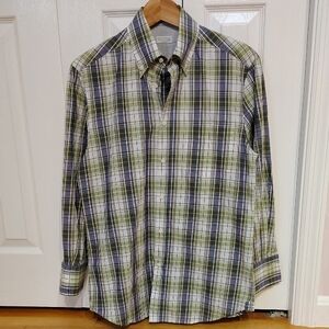 Brunello Cucinelli Men's Plaid Shirt